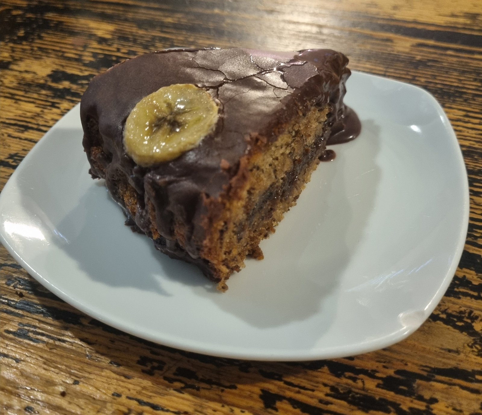 Tarta de Plátano-Chocolate Vegana Casera